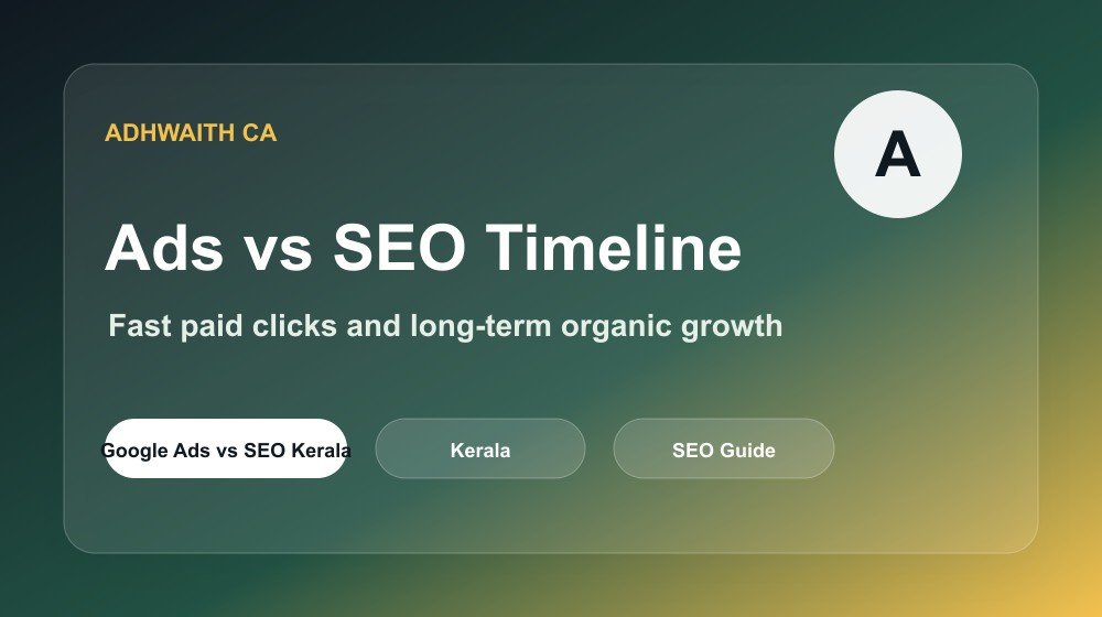 Google Ads and SEO timeline comparison for Kerala businesses
